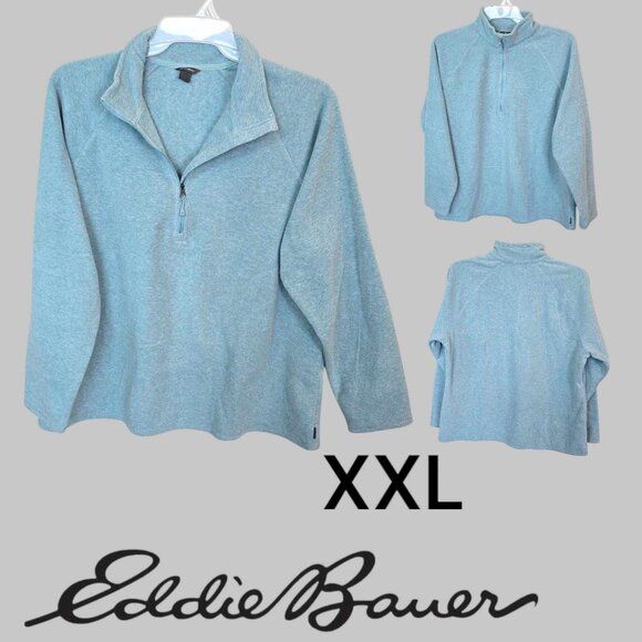 Eddie Bauer Womens Fleece 1/4 Zip  Long SLeeve Pull Over Sweater Plus Size XXL - Picture 1 of 16